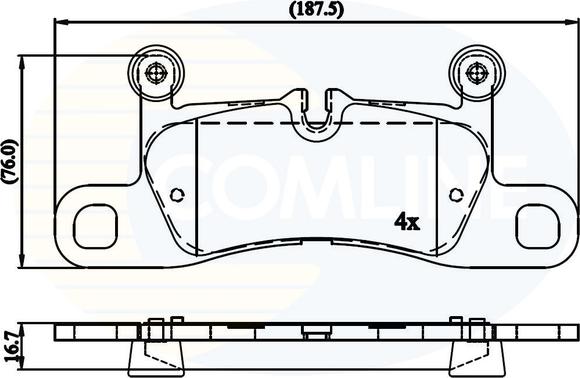 Comline CBP06048 - Тормозные колодки, дисковые, комплект autospares.lv