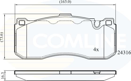 Comline CBP06005 - Тормозные колодки, дисковые, комплект autospares.lv