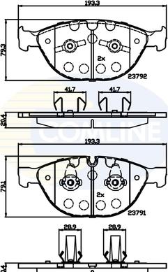 Comline CBP06000 - Тормозные колодки, дисковые, комплект autospares.lv