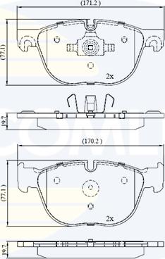 Comline CBP06003 - Тормозные колодки, дисковые, комплект autospares.lv