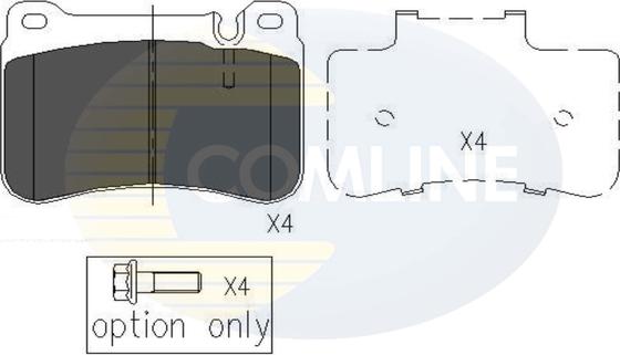 Comline CBP06007 - Тормозные колодки, дисковые, комплект autospares.lv