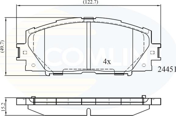 Comline CBP06014 - Тормозные колодки, дисковые, комплект autospares.lv