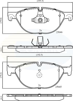 Comline CBP06017 - Тормозные колодки, дисковые, комплект autospares.lv