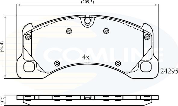 Comline CBP06039 - Тормозные колодки, дисковые, комплект autospares.lv