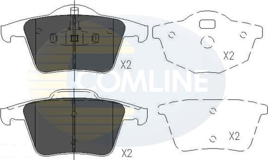 Comline CBP06027 - Тормозные колодки, дисковые, комплект autospares.lv