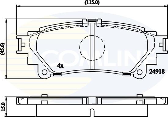 Comline CBP06078 - Тормозные колодки, дисковые, комплект autospares.lv