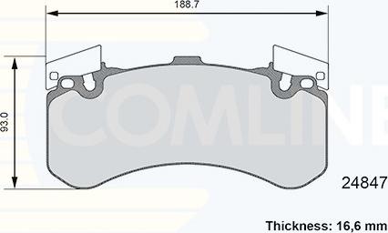 Comline CBP06109 - Тормозные колодки, дисковые, комплект autospares.lv