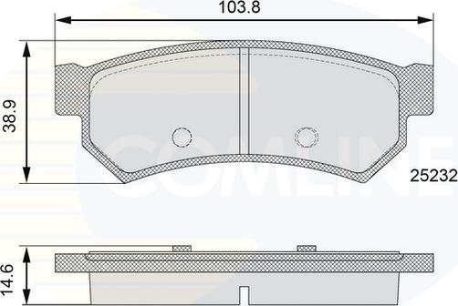 Comline CBP06100 - Тормозные колодки, дисковые, комплект autospares.lv