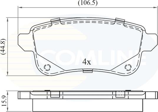 Comline CBP06124 - Тормозные колодки, дисковые, комплект autospares.lv