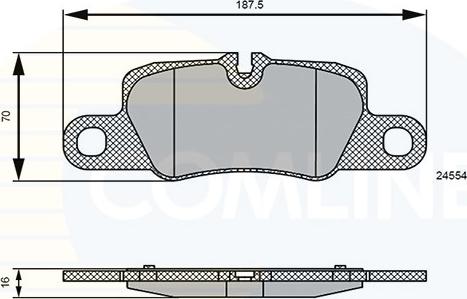 Comline CBP06123 - Тормозные колодки, дисковые, комплект autospares.lv