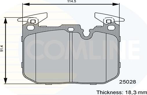 Comline CBP06122 - Тормозные колодки, дисковые, комплект autospares.lv