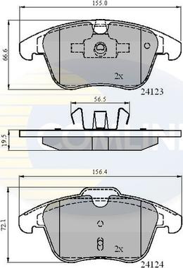 Comline CBP01591 - Тормозные колодки, дисковые, комплект autospares.lv