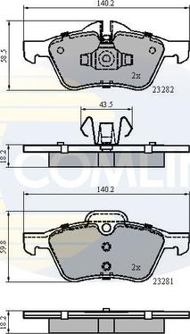 Comline CBP01548 - Тормозные колодки, дисковые, комплект autospares.lv