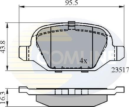 Comline CBP01559 - Тормозные колодки, дисковые, комплект autospares.lv