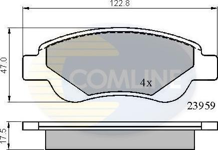 Comline CBP01552 - Тормозные колодки, дисковые, комплект autospares.lv