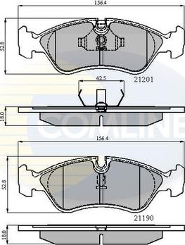 Comline CBP0150 - Тормозные колодки, дисковые, комплект autospares.lv