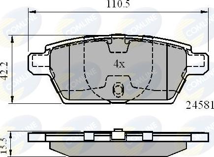 Comline CBP01514 - Тормозные колодки, дисковые, комплект autospares.lv