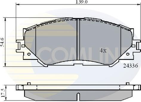 Comline CBP01515 - Тормозные колодки, дисковые, комплект autospares.lv