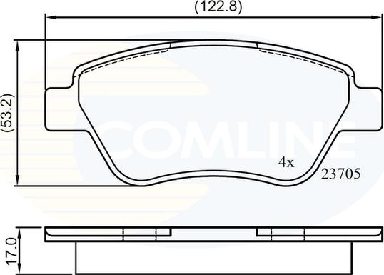 Comline CBP01535 - Тормозные колодки, дисковые, комплект autospares.lv