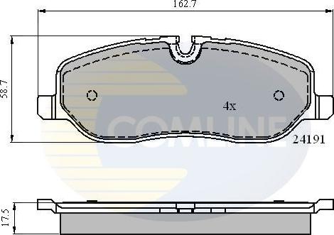 Comline CBP01533 - Тормозные колодки, дисковые, комплект autospares.lv