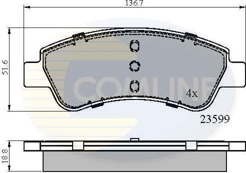Comline CBP01525 - Тормозные колодки, дисковые, комплект autospares.lv