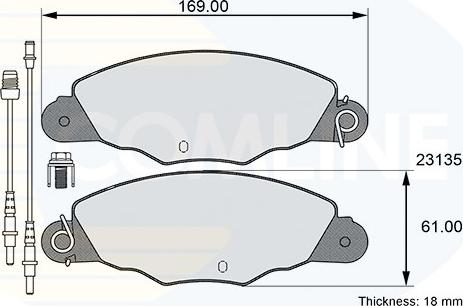 Comline CBP01526 - Тормозные колодки, дисковые, комплект autospares.lv