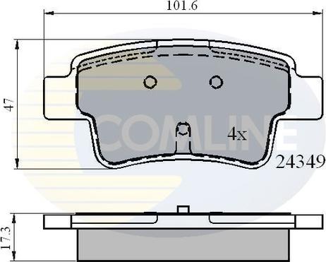 Comline CBP01528 - Тормозные колодки, дисковые, комплект autospares.lv