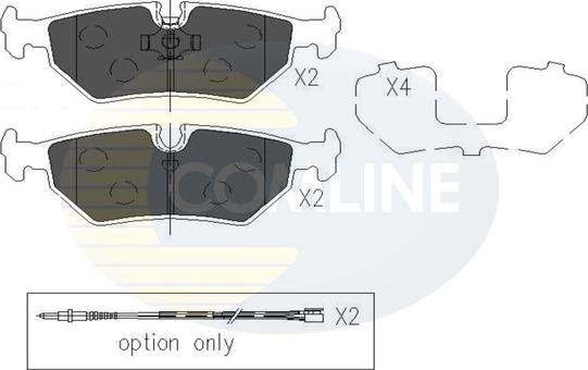 Comline CBP01527 - Тормозные колодки, дисковые, комплект autospares.lv