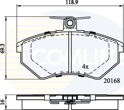 Comline CBP0152 - Тормозные колодки, дисковые, комплект autospares.lv