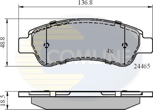 Comline CBP01604 - Тормозные колодки, дисковые, комплект autospares.lv