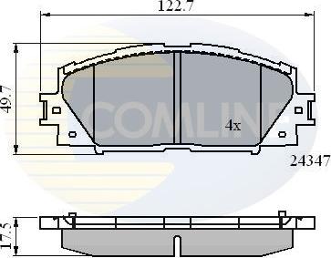 Comline CBP01612 - Тормозные колодки, дисковые, комплект autospares.lv