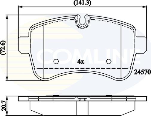 Comline CBP01617 - Тормозные колодки, дисковые, комплект autospares.lv