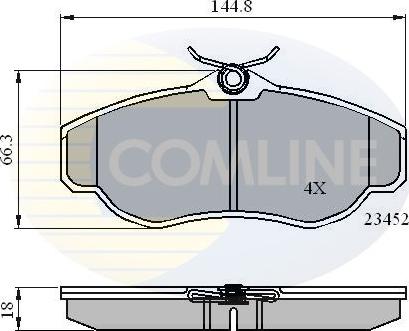 Comline CBP0162 - Тормозные колодки, дисковые, комплект autospares.lv