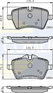 Comline CBP01673 - Тормозные колодки, дисковые, комплект autospares.lv