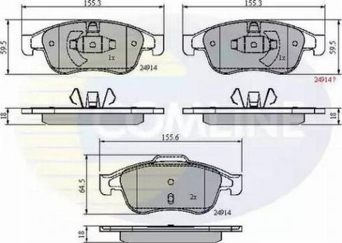 Comline CBP01677 - Тормозные колодки, дисковые, комплект autospares.lv