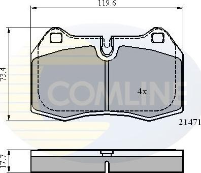 Comline CBP01097 - Тормозные колодки, дисковые, комплект autospares.lv