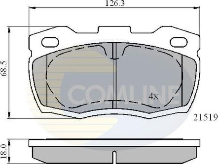 Comline CBP01052 - Тормозные колодки, дисковые, комплект autospares.lv