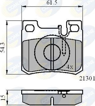 Comline CBP01067 - Тормозные колодки, дисковые, комплект autospares.lv