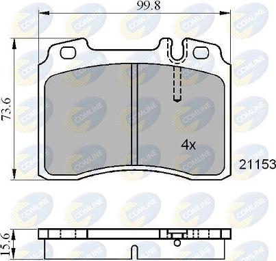 Comline CBP01006 - Тормозные колодки, дисковые, комплект autospares.lv