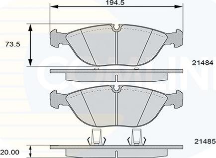 Comline CBP01003 - Тормозные колодки, дисковые, комплект autospares.lv