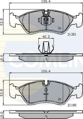 Comline CBP01007 - Тормозные колодки, дисковые, комплект autospares.lv