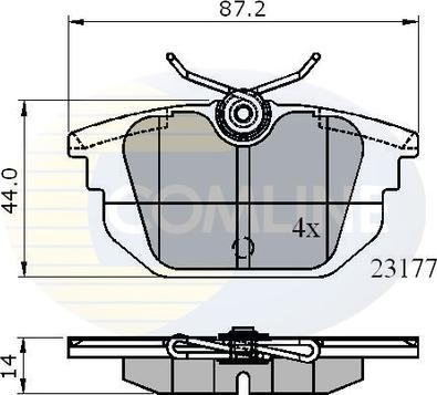 Comline CBP01012 - Тормозные колодки, дисковые, комплект autospares.lv