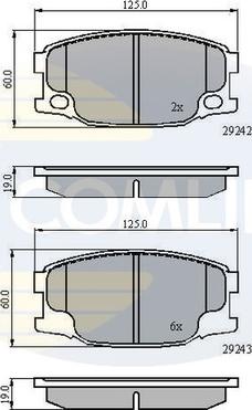 Comline CBP01088 - Тормозные колодки, дисковые, комплект autospares.lv