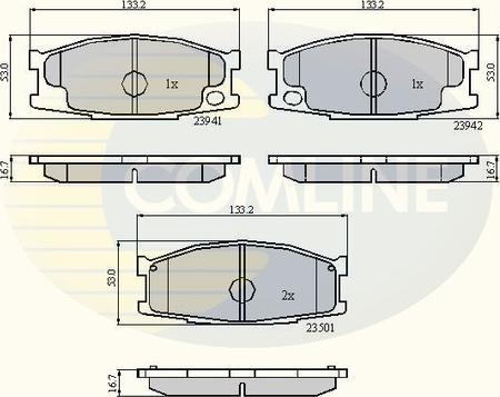 Comline CBP01087 - Тормозные колодки, дисковые, комплект autospares.lv