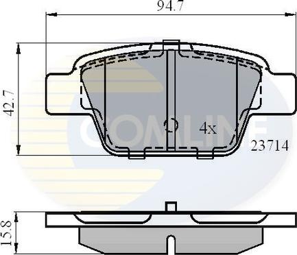 Comline CBP01039 - Тормозные колодки, дисковые, комплект autospares.lv