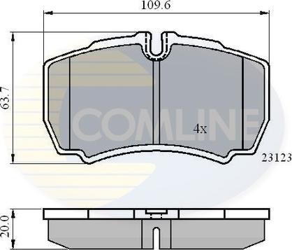 Comline CBP01034 - Тормозные колодки, дисковые, комплект autospares.lv