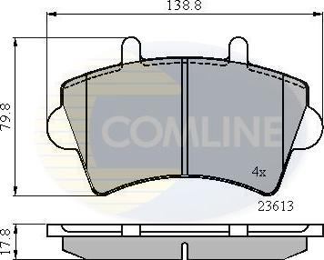 Comline CBP01035 - Тормозные колодки, дисковые, комплект autospares.lv