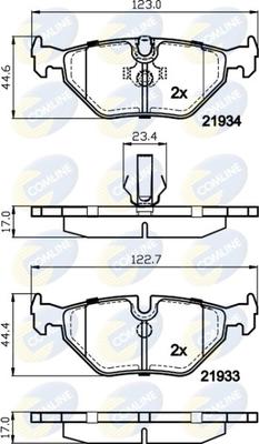 Comline CBP01024 - Тормозные колодки, дисковые, комплект autospares.lv