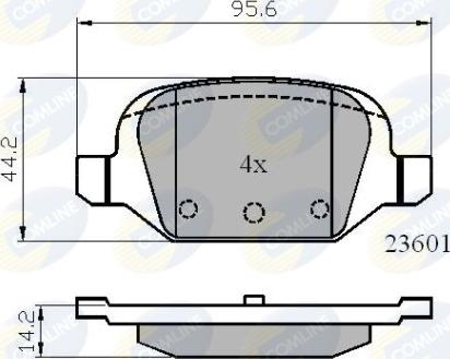 Comline CBP01026 - Тормозные колодки, дисковые, комплект autospares.lv