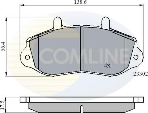 Comline CBP01021 - Тормозные колодки, дисковые, комплект autospares.lv